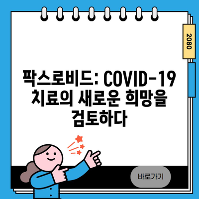 팍스로비드: COVID-19 치료의 새로운 희망을 검토하다