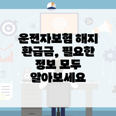 운전자보험 해지 환급금, 필요한 정보 모두 알아보세요