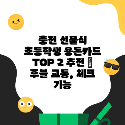 충전 선불식 초등학생 용돈카드 TOP 2 추천 – 후불 교통, 체크 기능