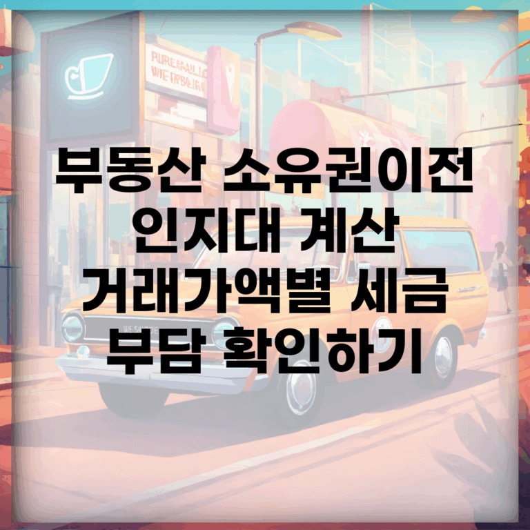 부동산 소유권이전 인지대 계산 | 거래가액별 세금 부담 확인하기