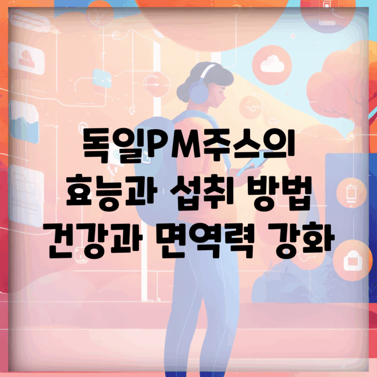 독일PM주스의 효능과 섭취 방법 | 건강과 면역력 강화