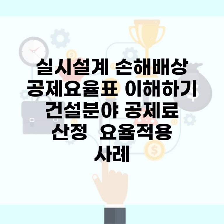 실시설계 손해배상 공제요율표 이해하기 | 건설분야 공제료 산정 | 요율적용 사례