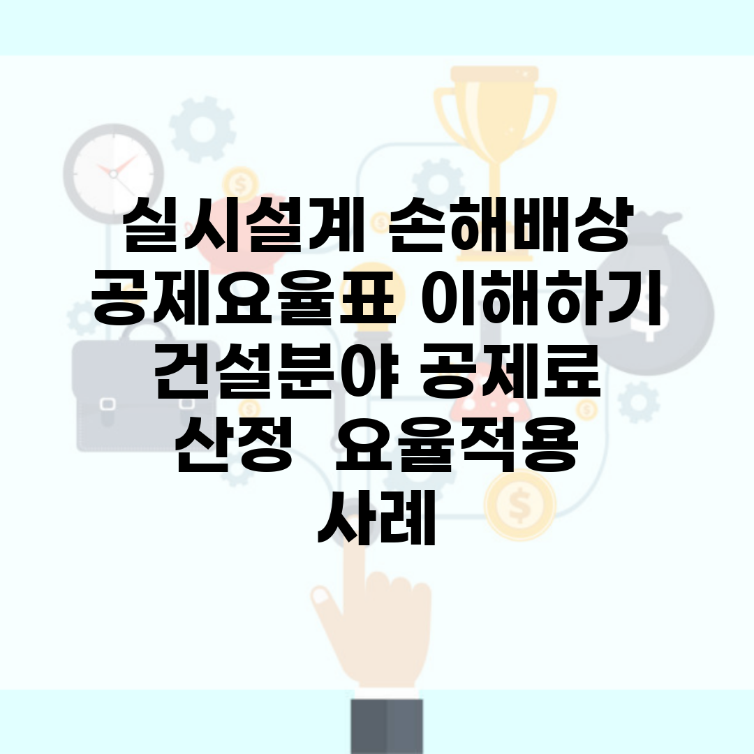 실시설계 손해배상 공제요율표 이해하기 | 건설분야 공제료 산정 | 요율적용 사례