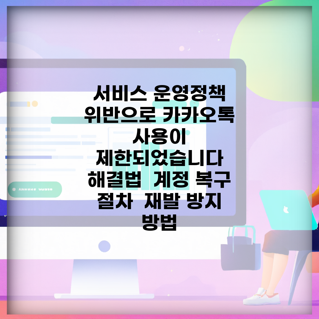 서비스 운영정책 위반으로 카카오톡 사용이 제한되었습니다 해결법 | 계정 복구 절차 | 재발 방지 방법