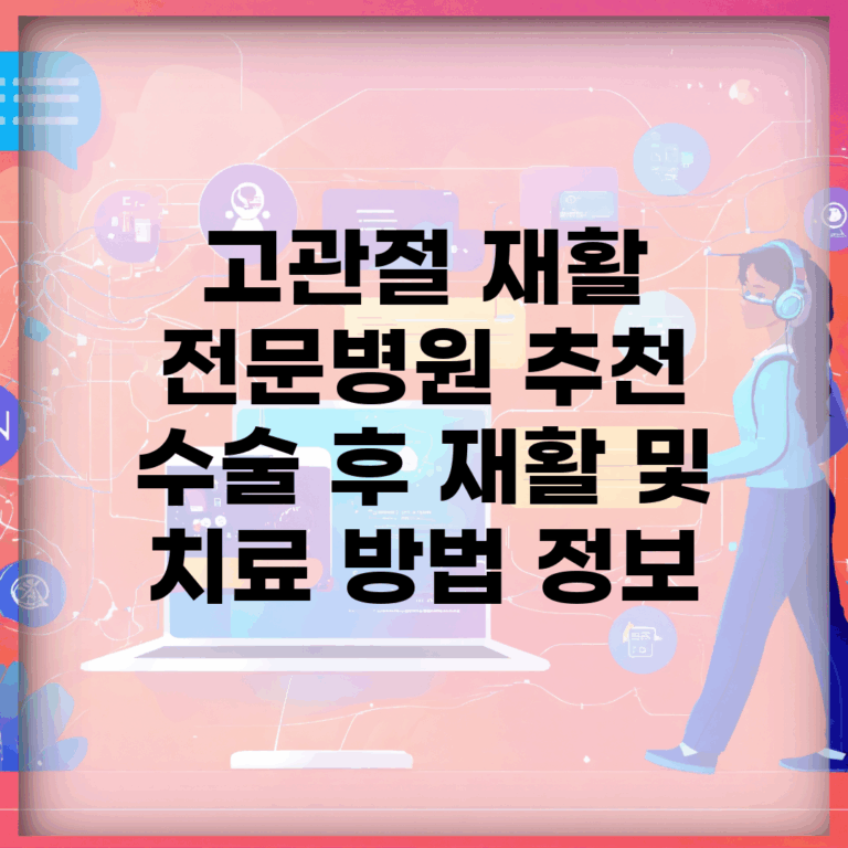 고관절 재활 전문병원 추천 | 수술 후 재활 및 치료 방법 정보
