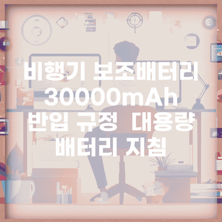 비행기 보조배터리 30000mAh 반입 규정 | 대용량 배터리 지침