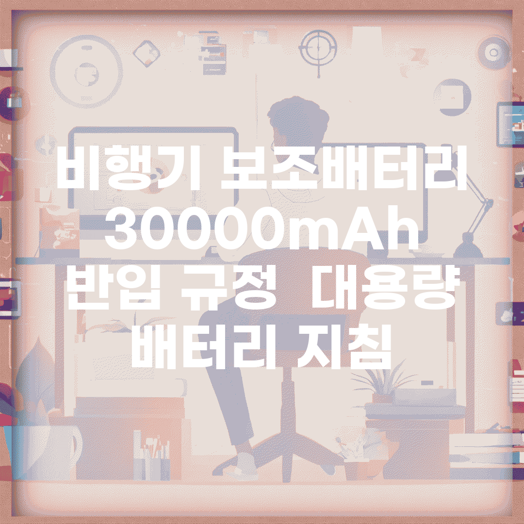 비행기 보조배터리 30000mAh 반입 규정 | 대용량 배터리 지침