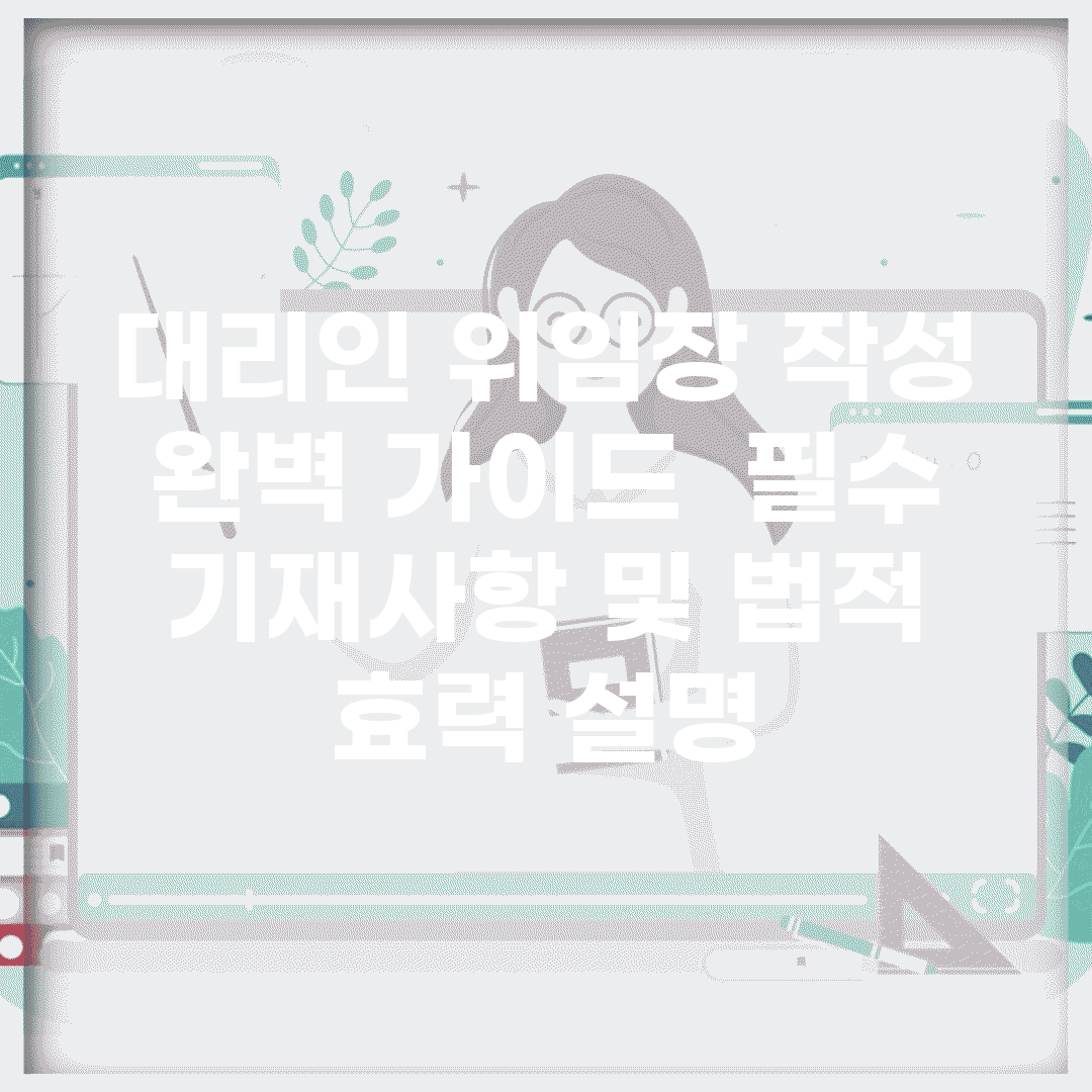 대리인 위임장 작성 완벽 가이드 | 필수 기재사항 및 법적 효력 설명