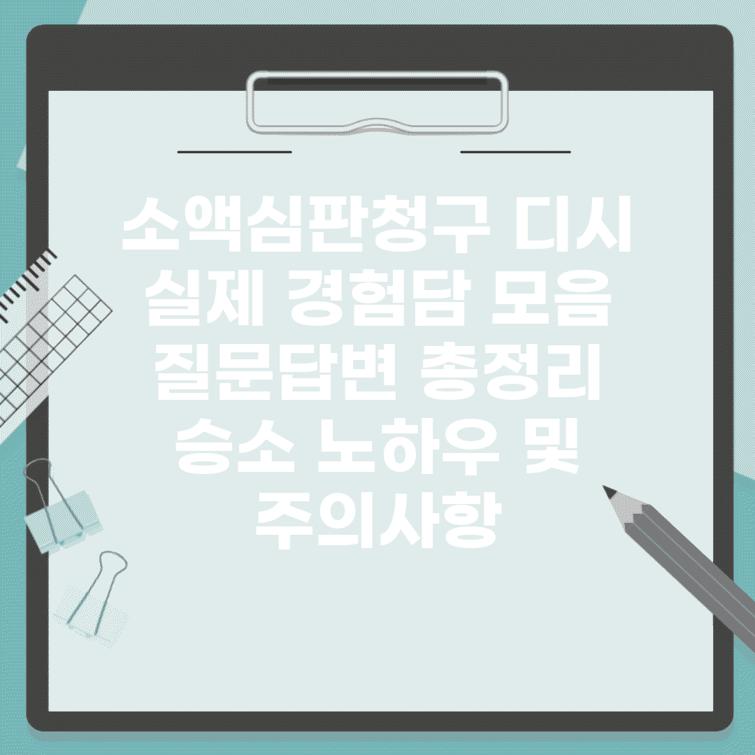 소액심판청구 디시 실제 경험담 모음 | 질문답변 총정리 | 승소 노하우 및 주의사항