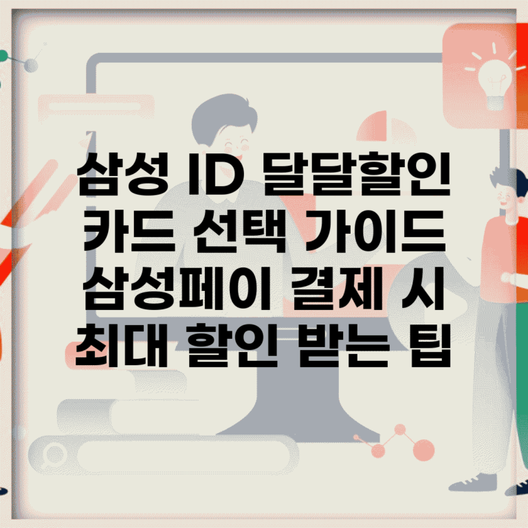 삼성 ID 달달할인 카드 선택 가이드 | 삼성페이 결제 시 최대 할인 받는 팁