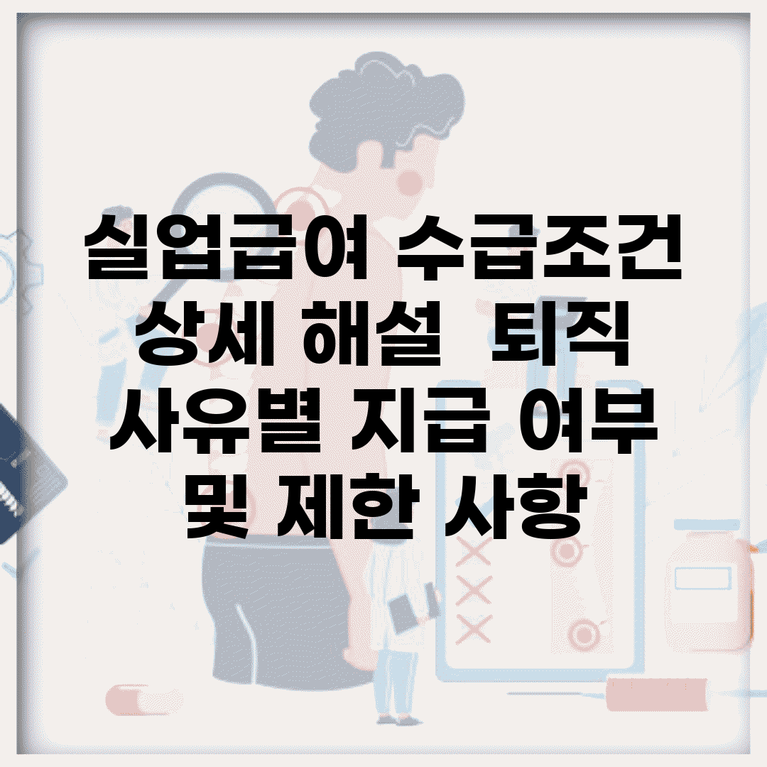 실업급여 수급조건 상세 해설 | 퇴직 사유별 지급 여부 및 제한 사항