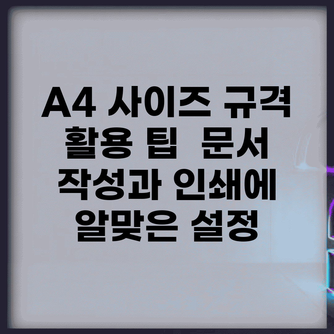 A4 사이즈 규격 활용 팁 | 문서 작성과 인쇄에 알맞은 설정
