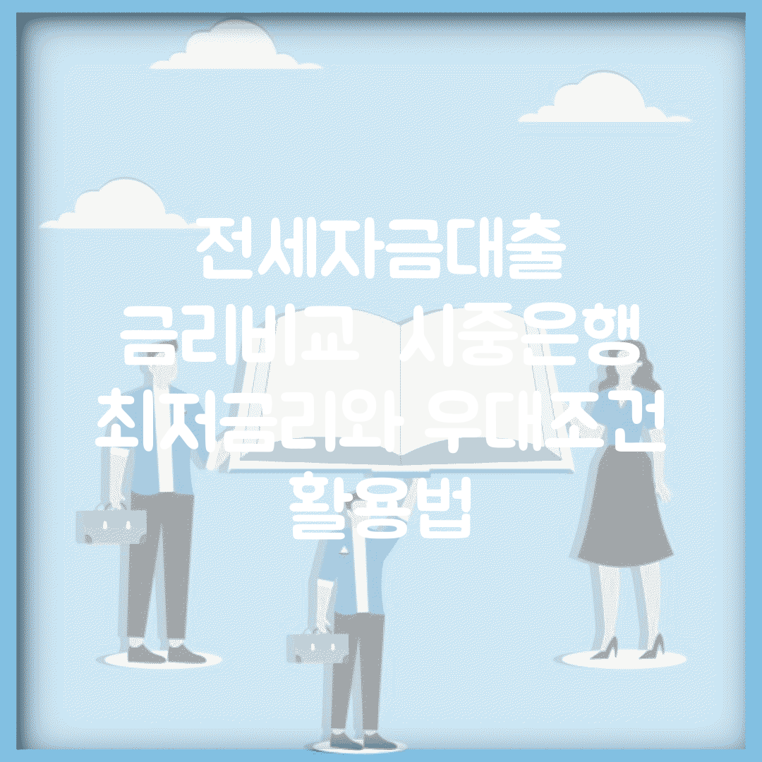 전세자금대출 금리비교 | 시중은행 최저금리와 우대조건 활용법