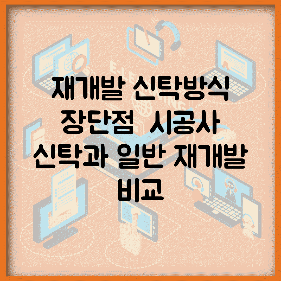 재개발 신탁방식 장단점 | 시공사 신탁과 일반 재개발 비교