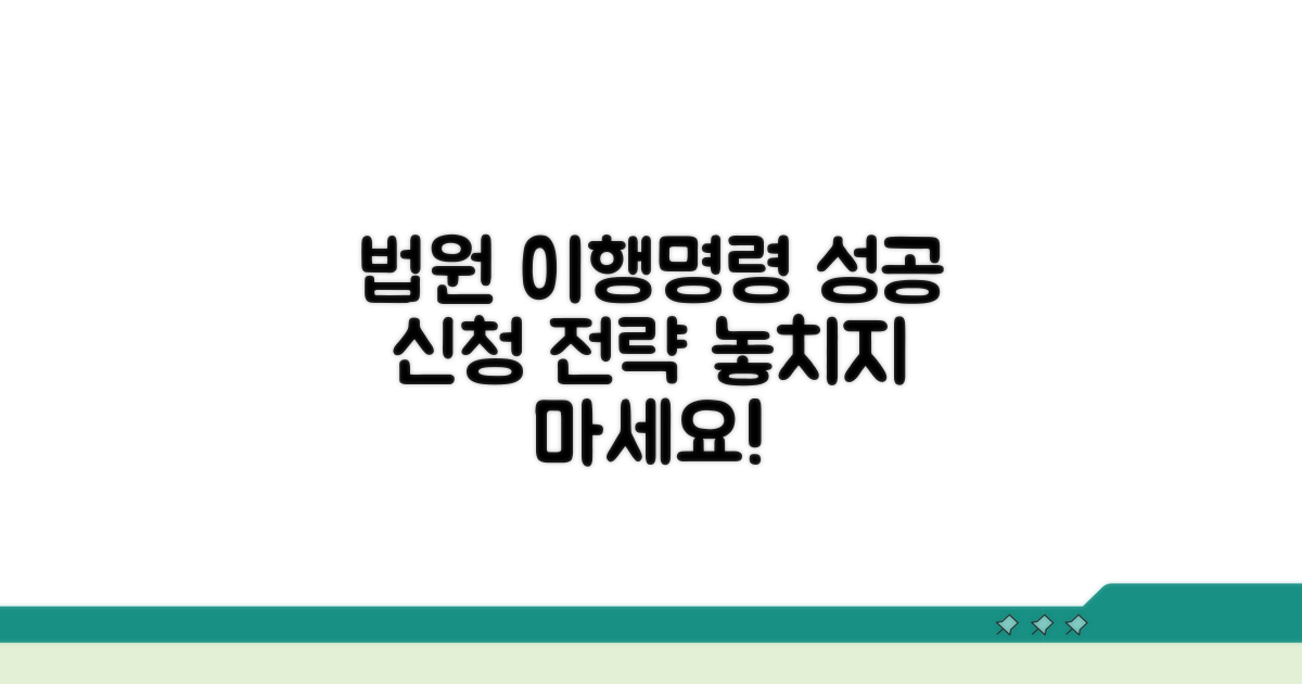 법원 이행명령, 제대로 신청하는 법