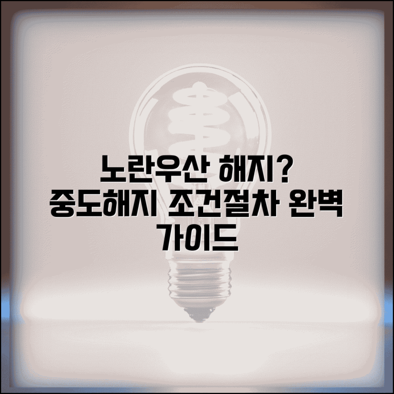 노란우산 중도해지 조건 절차 방법 | 노란우산공제 중도해지 완벽 가이드