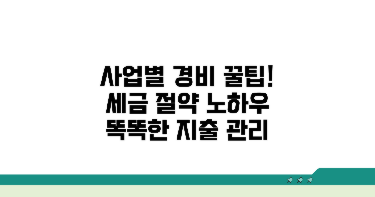 사업 유형별 경비 활용법