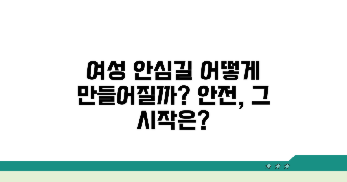 여성안심귀가길, 어떻게 만들어지나요?