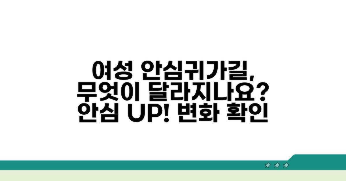 여성안심귀가길, 무엇이 달라지나요?