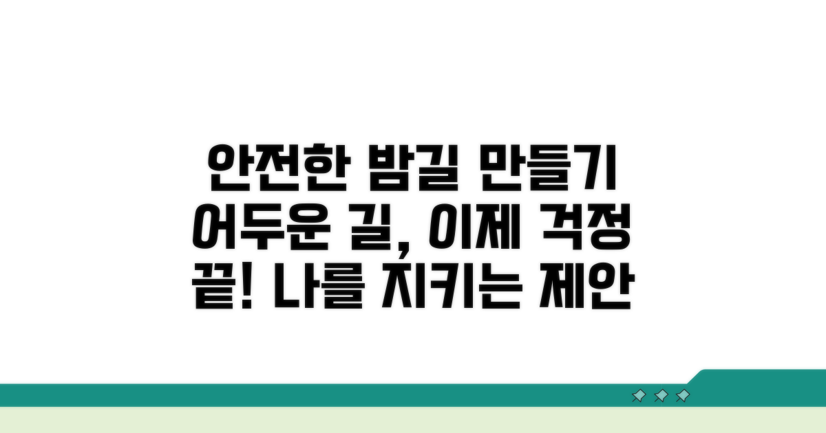 더 안전한 밤길을 위한 제안