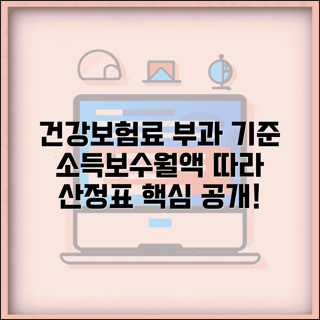 건강보험료 산정표 보험료 부과 | 소득월액과 보수월액에 따른 건강보험료 부과 기준