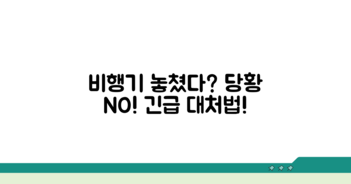 비행기 놓쳤을 때 대처 방법
