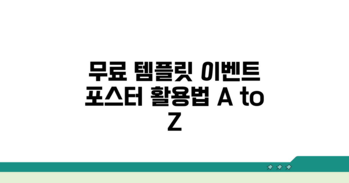 무료 템플릿 이벤트 포스터 활용법