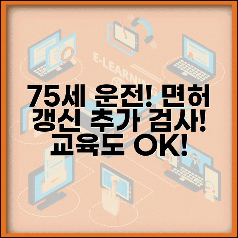 운전면허 적성검사 갱신 75세 | 고령자 면허 갱신시 추가 검사와 교육 이수 방법