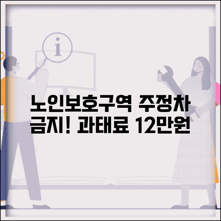 노인보호구역 주정차 금지 위반 | 불법 주차 적발시 과태료 12만원과 견인 조치 기준
