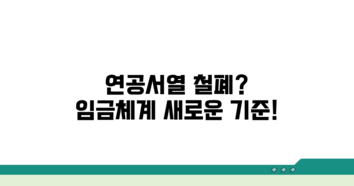 연공서열 보수제도 변화 전망