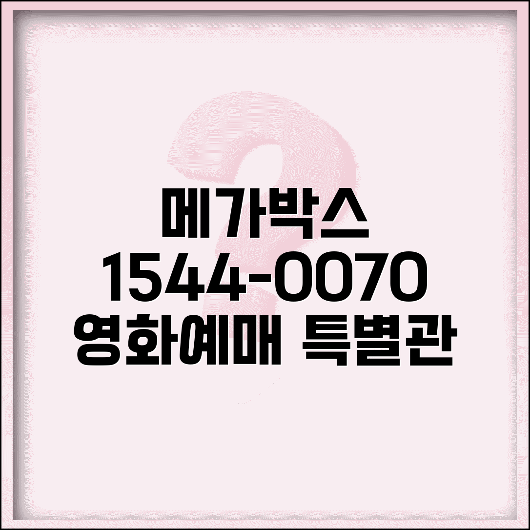 메가박스 예약 전화번호 1544-0070 | 영화 티켓 온라인 예매와 특별관 상영 예약
