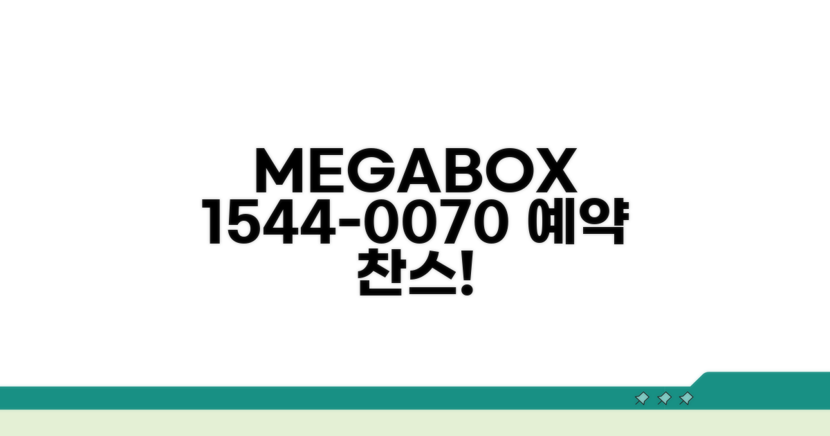 메가박스 예약 전화번호 1544-0070