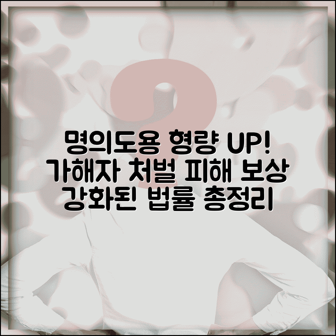 명의도용 처벌 강화된 법률 현황 | 가해자에게 어떤 형벌이 내려지고 피해 배상은 받을 수 있나