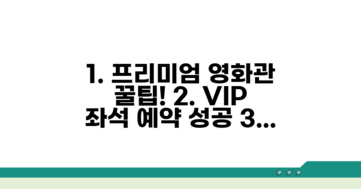 프리미엄 상영관 예약 꿀팁