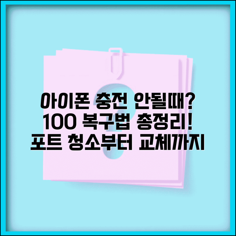 아이폰 충전이 안될때 복구법 | 라이트닝 포트 청소부터 배터리 교체까지 완벽 해결