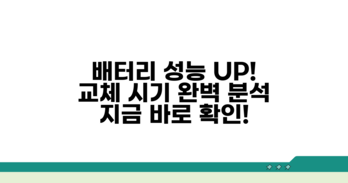 배터리 성능 확인과 교체 시기