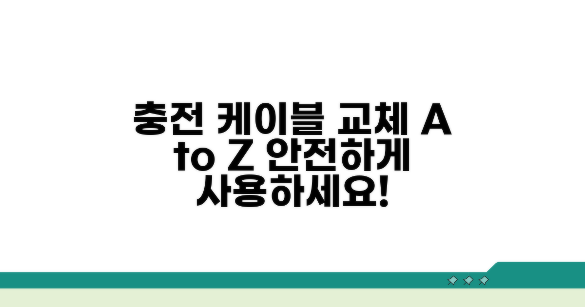 충전 케이블 점검 및 교체