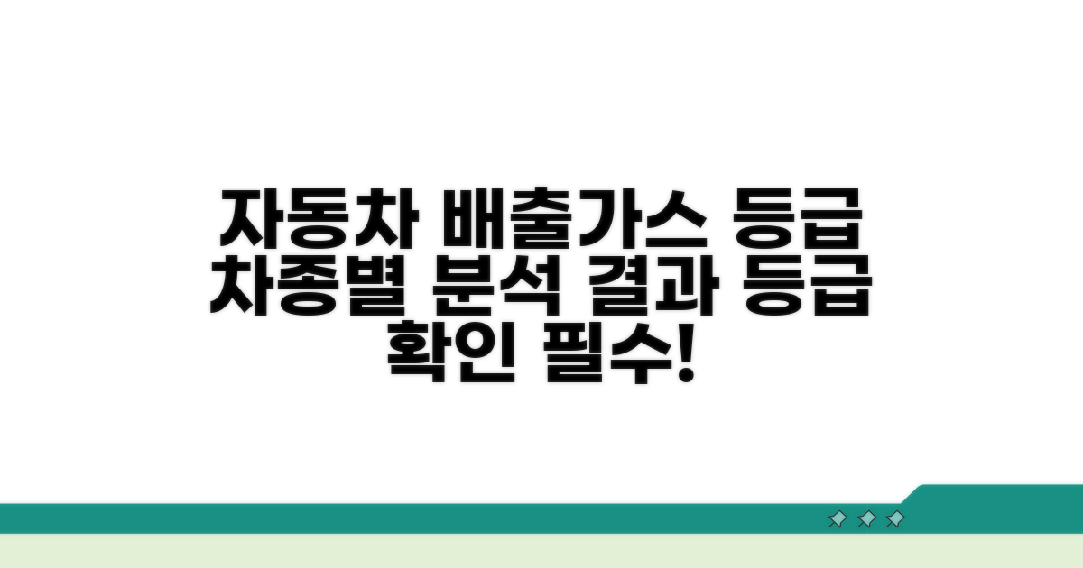 차종별 배출가스등급 현황 분석