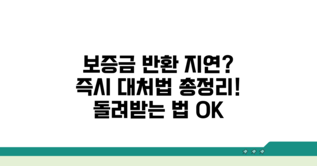 보증금 반환 지연 시 대처 방법 완벽 정리