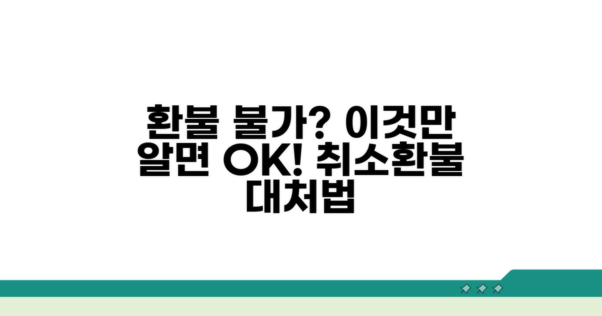 취소/환불 불가 시 대처법