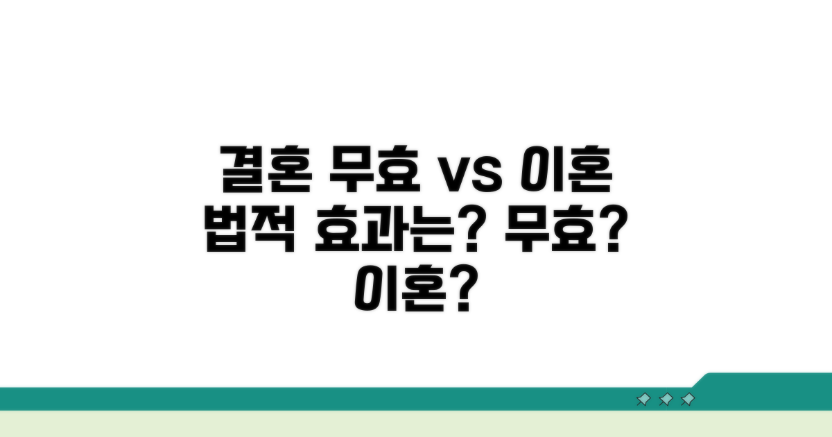 혼인 무효와 이혼, 각각의 법적 효과는
