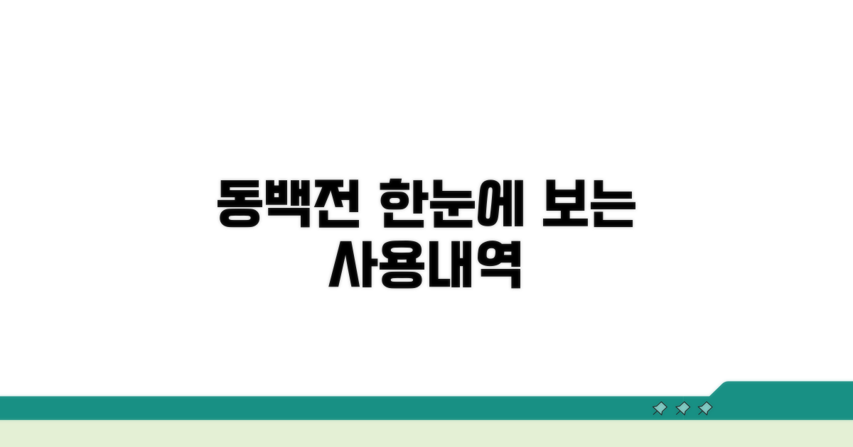 동백전 사용내역 한눈에 확인