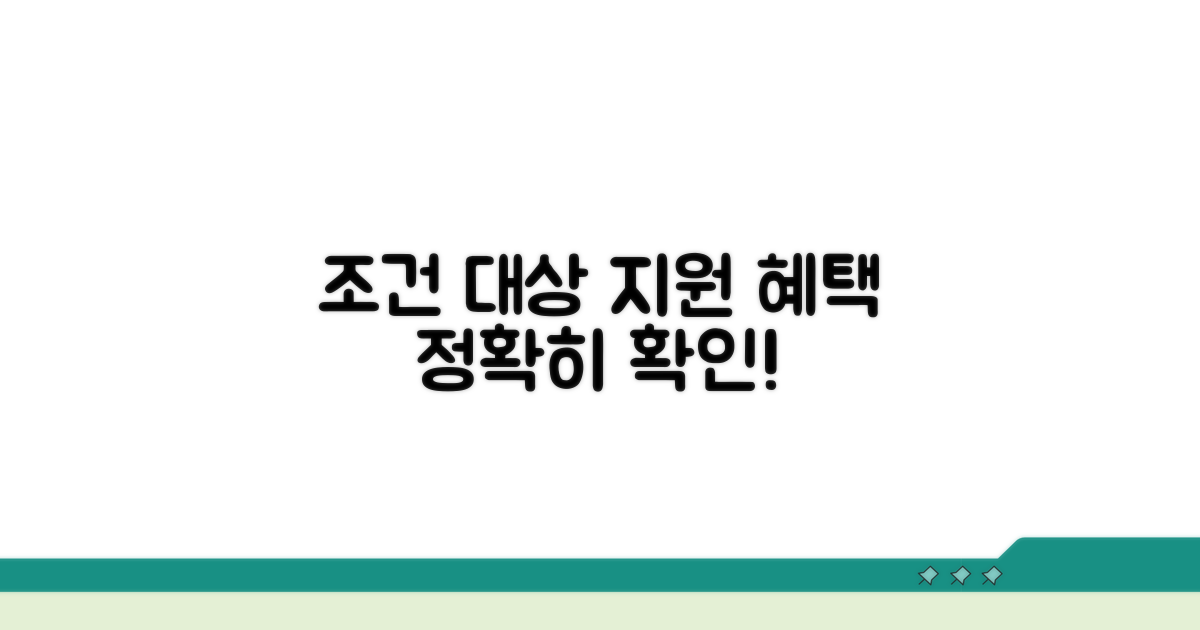 지원 혜택 조건과 대상 파악