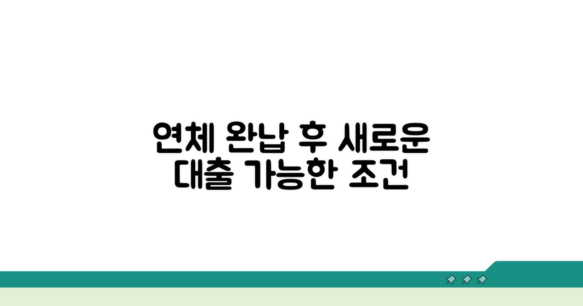 연체 완납 후 신규 대출 조건