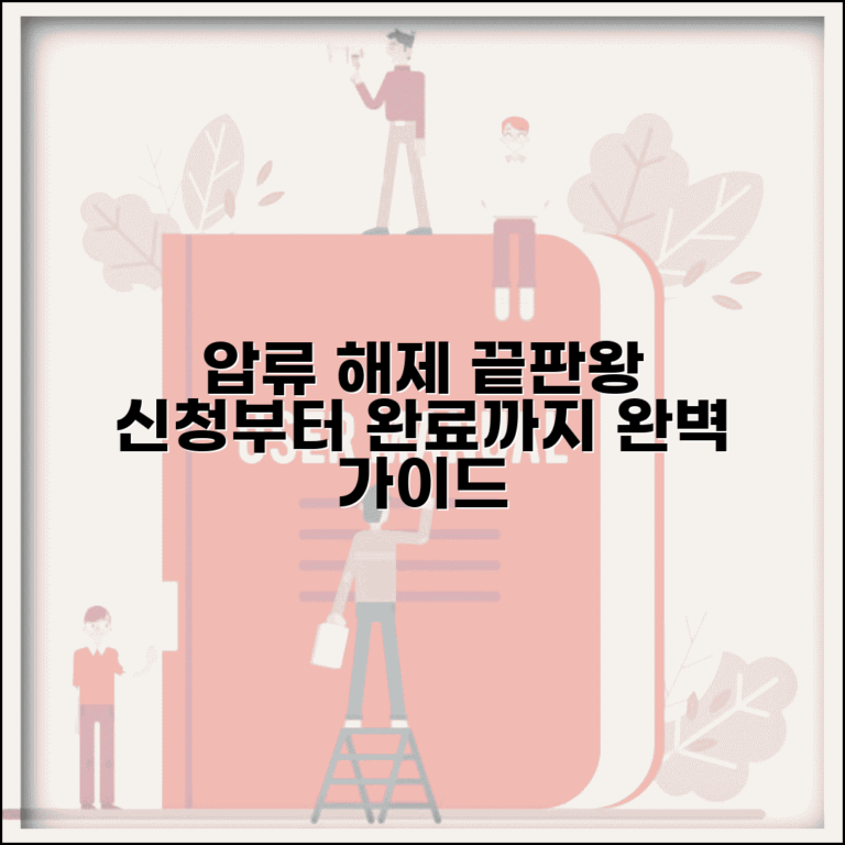 압류 해제 완벽 매뉴얼 | 압류해제신청부터 완료까지 전체 절차