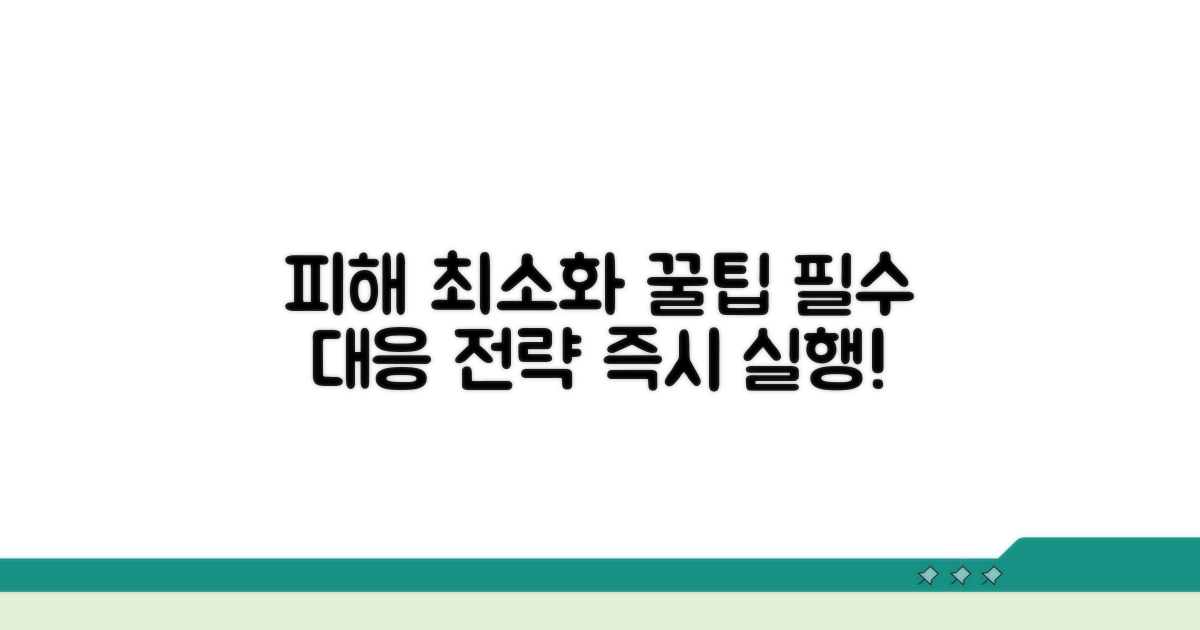 피해 최소화 꿀팁과 대응 전략