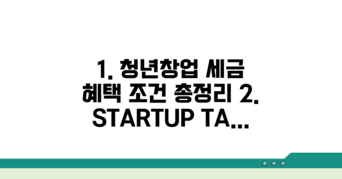 청년창업 세액감면 조건 완벽 분석