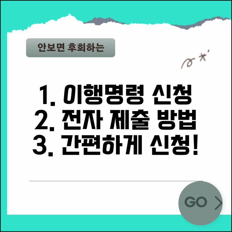 이행명령신청서 전자제출 | 온라인 이행명령 신청서 제출 방법