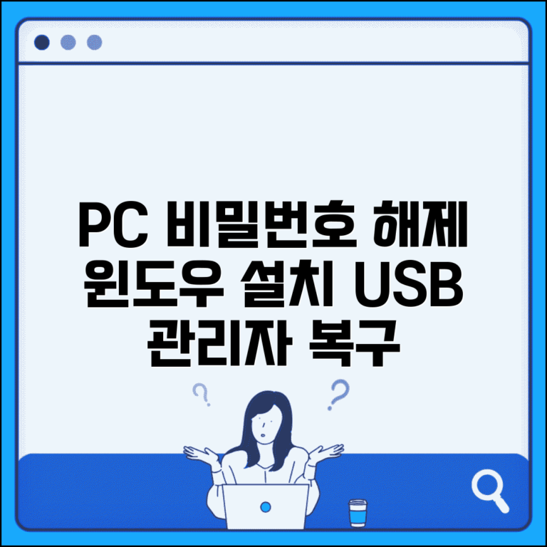 PC 비밀번호 해제 부팅 디스크 | 윈도우 설치 USB로 관리자 권한 복구하는 방법
