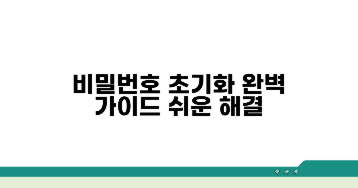 비밀번호 초기화 방법 상세